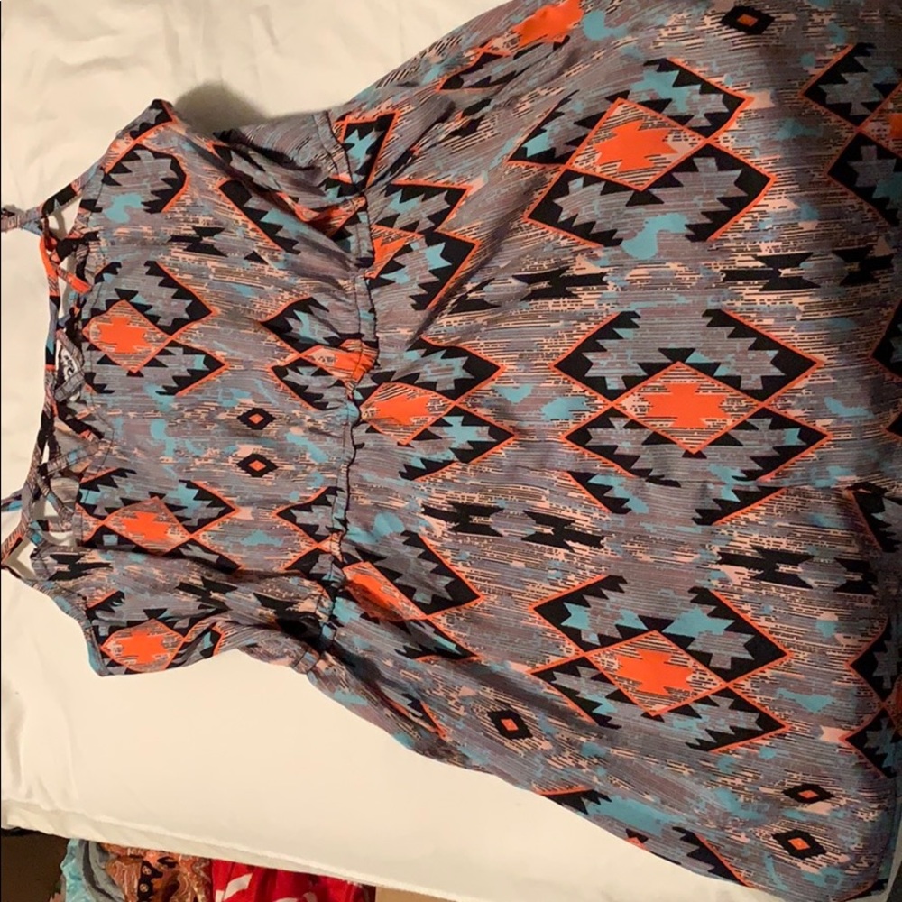 Aztec print romper